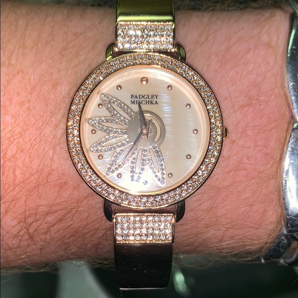 Badgley Mischka rose gold watch